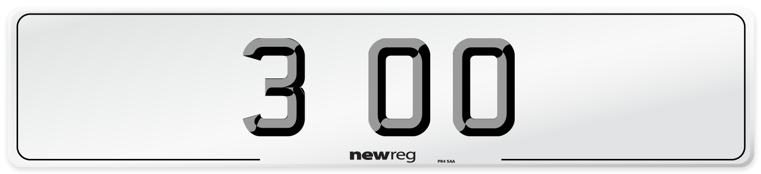 3 OO Number Plate from New Reg